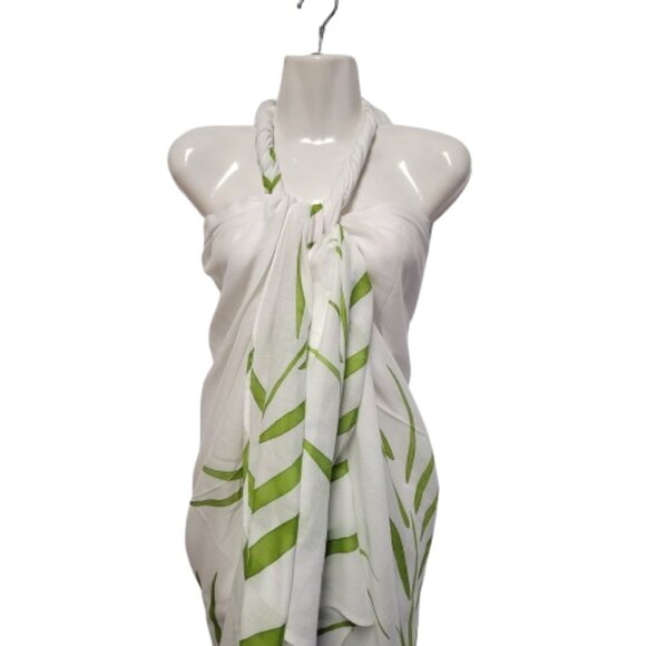 Womens Sarong Cotton Wrap, Handpainted Batik Wrapskirt Beach Pareo Beachwear-NEW - Picture 4 of 6